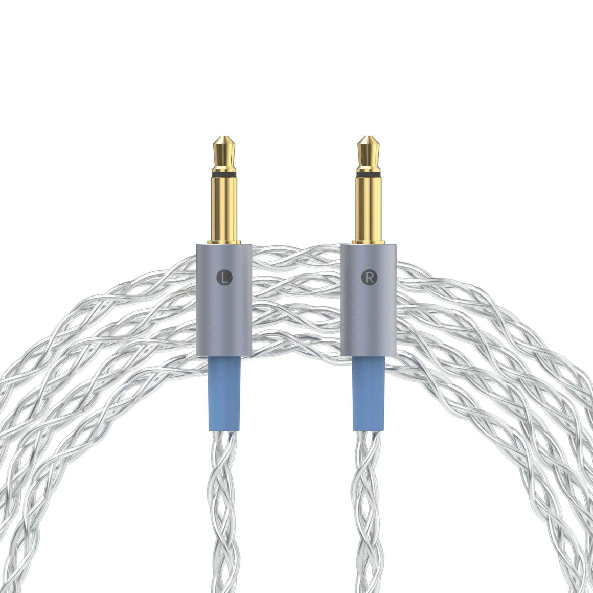 Headphone-Zone-Dekoni-Audio-Postsplit-3.5mm-Connectors-with-Silver-Braided-Cable