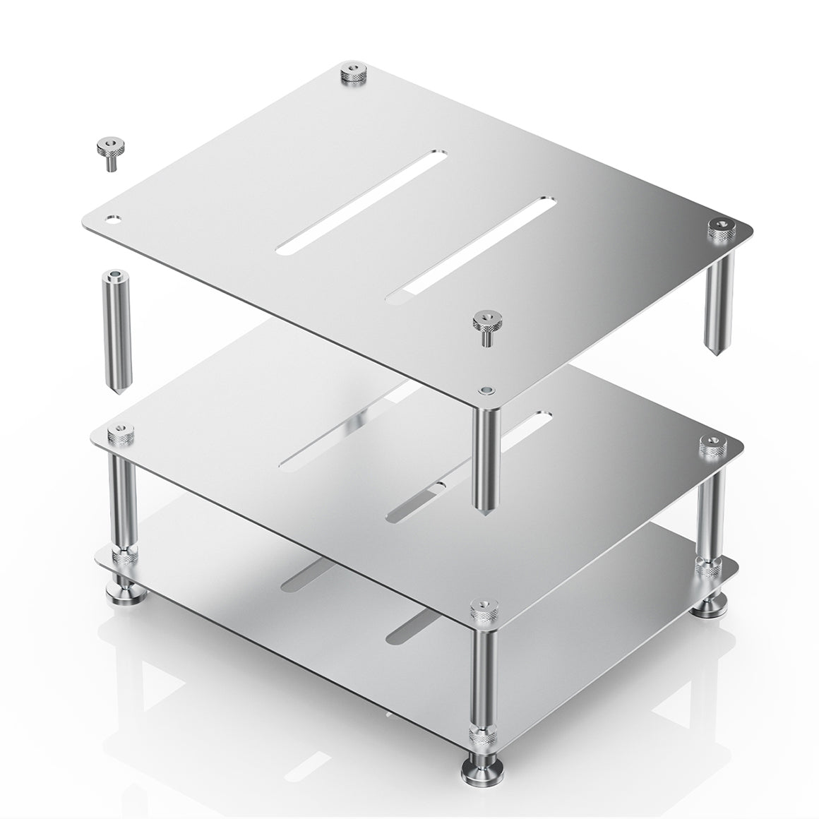 Headphone-Zone-FiiO-Modular-Racking-3-Tier-Glittering-Silver