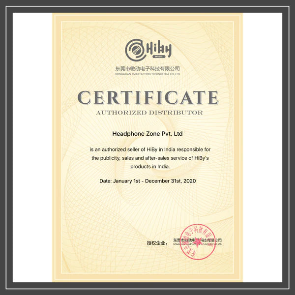 Headphone-Zone-Hiby-Authenticity-Certificate