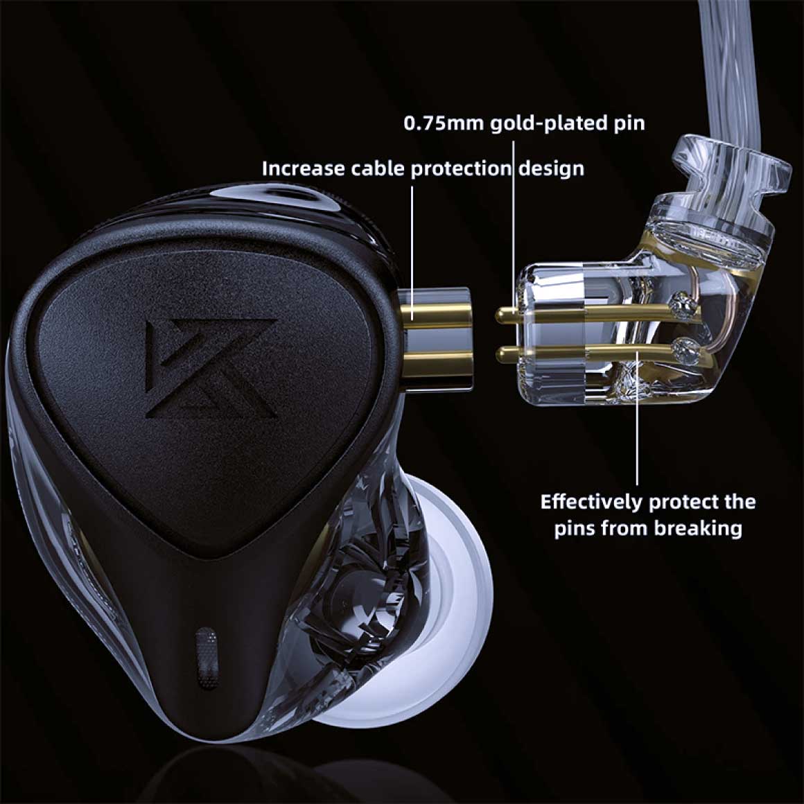 Headphone-Zone-KZ-ZEX-Pro-With Mic-Black