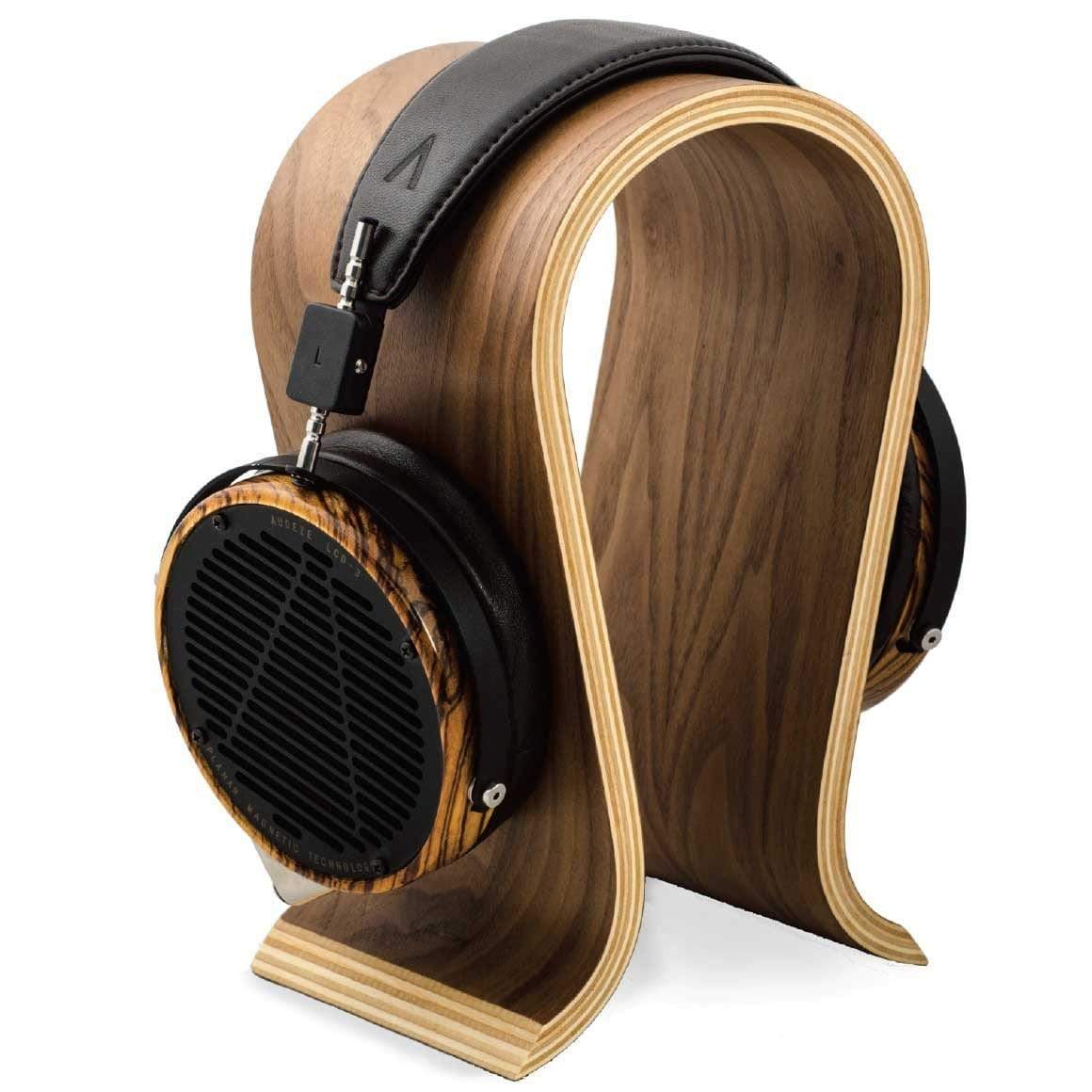 Headphone-Zone-Omega-Handcrafted Wooden Headphone Stand-Walnut