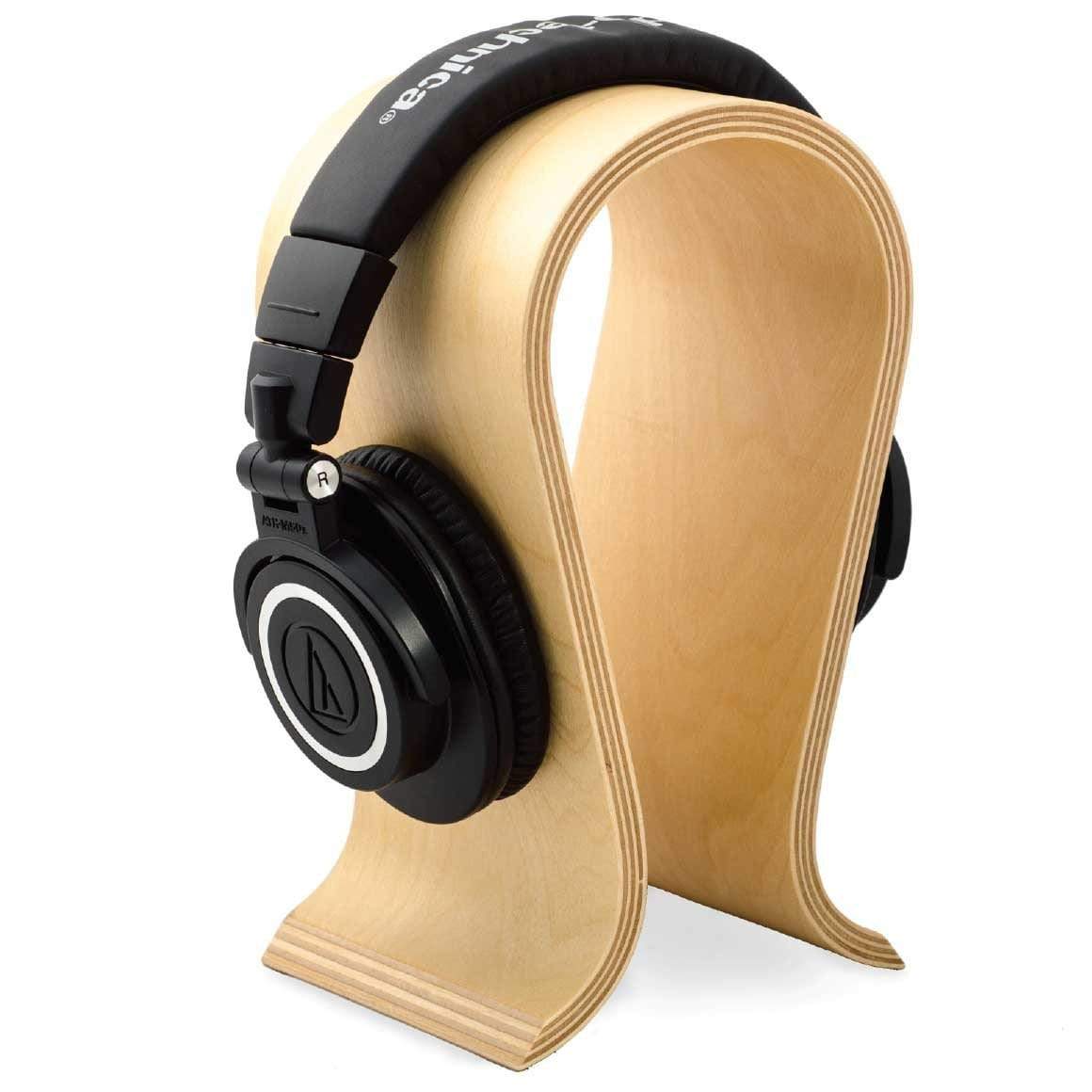 Headphone-Zone-Omega-Handcrafted Wooden Headphone Stand-Birch