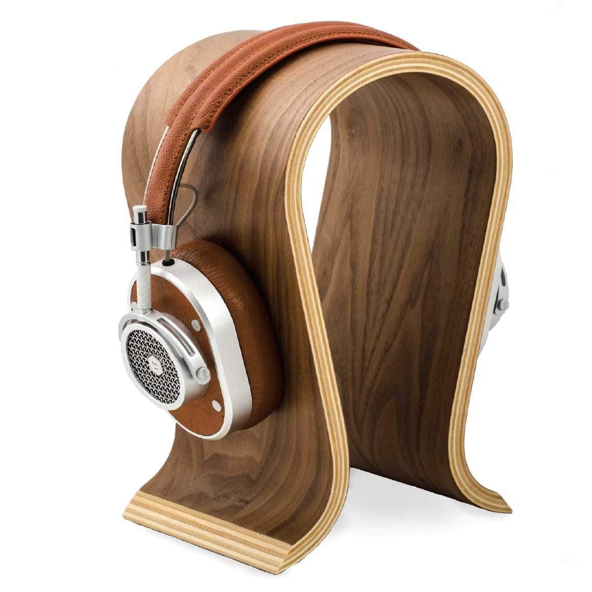 Headphone-Zone-Omega-Handcrafted Wooden Headphone Stand-Walnut