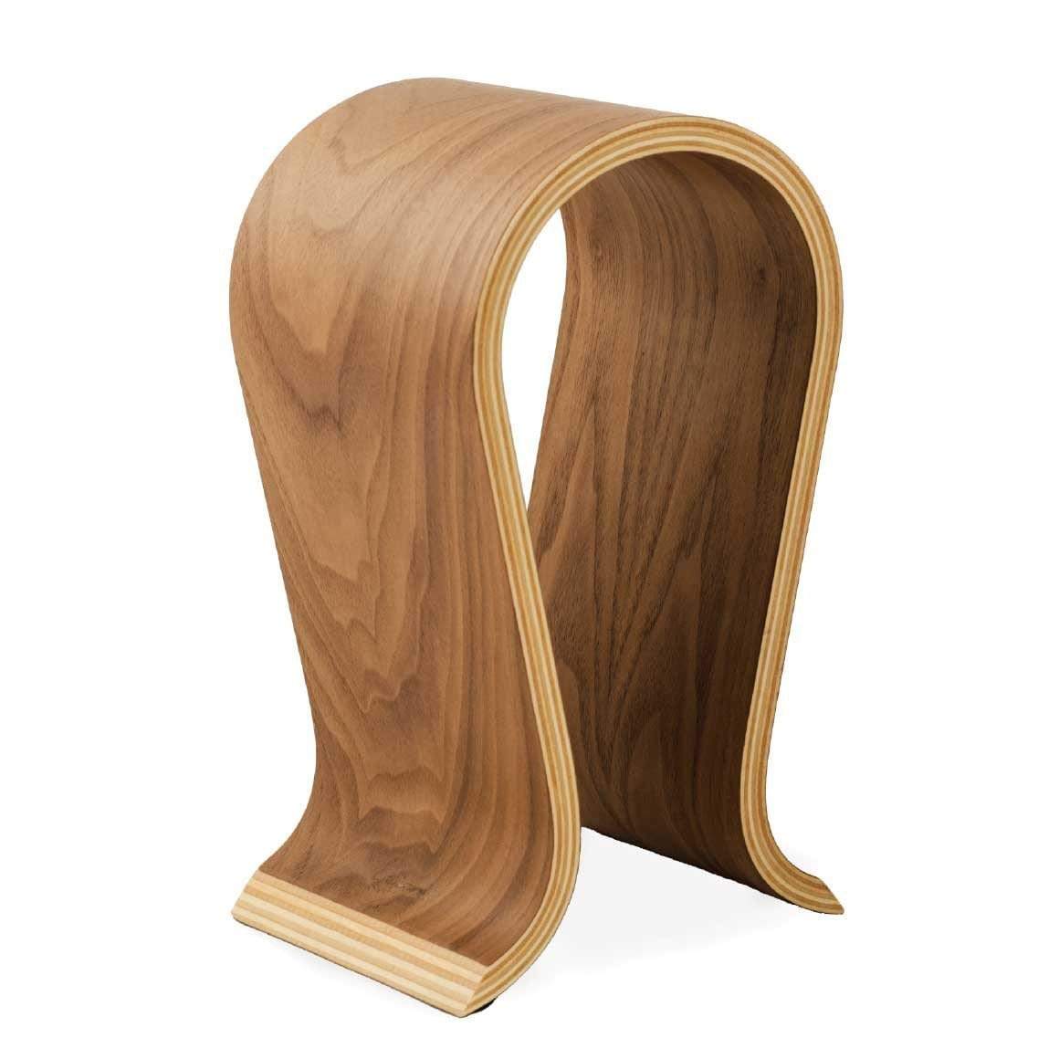 Headphone-Zone-Omega-Handcrafted Wooden Headphone Stand-Walnut