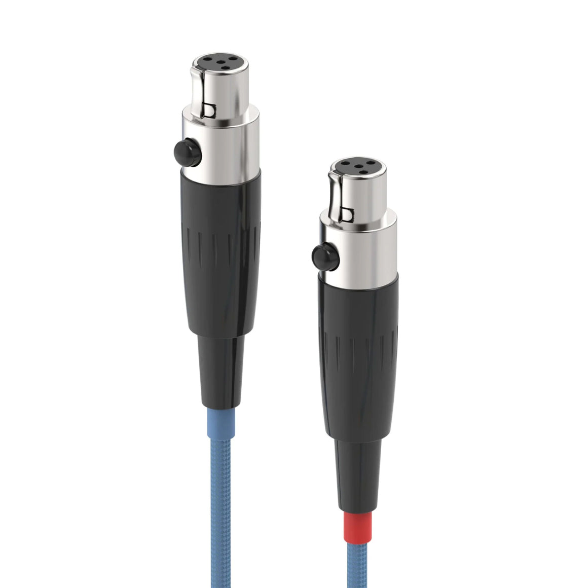 Headphone-Zone-Dekoni-Audio-Postsplit-4-Pin-Mini-XLR-Connectors-with-Silver-Braided-Cable