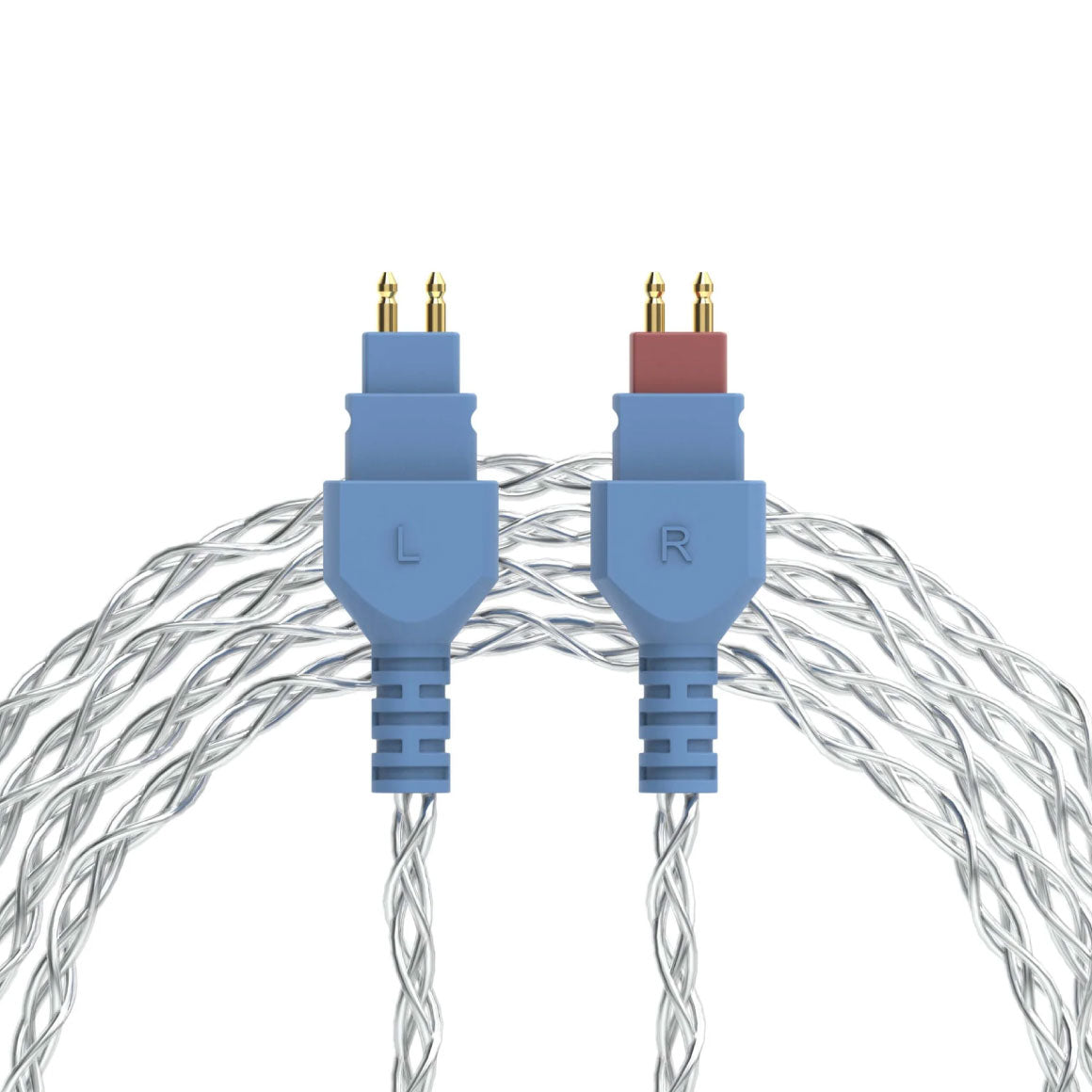 Headphone-Zone-Dekoni-Audio-Postsplit-HD600-Connectors-with-Silver-Braided-Cable