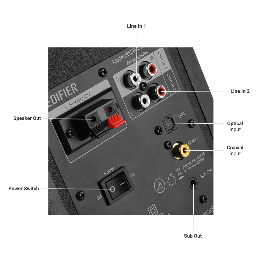 Edifier R1280db Input Buy the Edifier R1280DBs Active Bluetooth Bookshelf Speakers