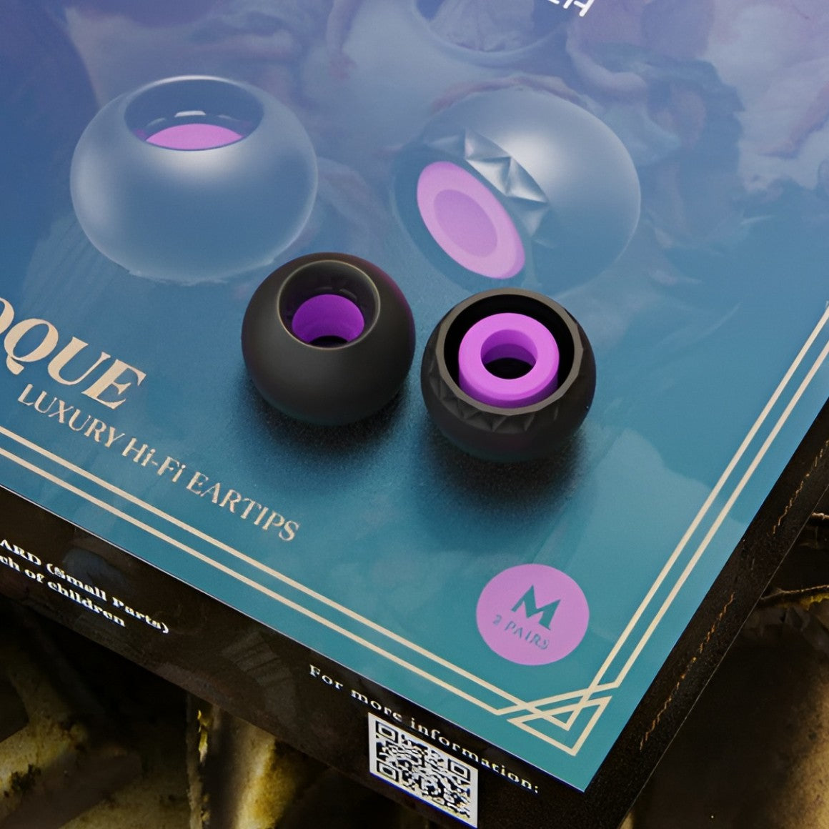 Eletech Baroque - Luxury Hi-Fi Eartips - Medium (2 Pairs)