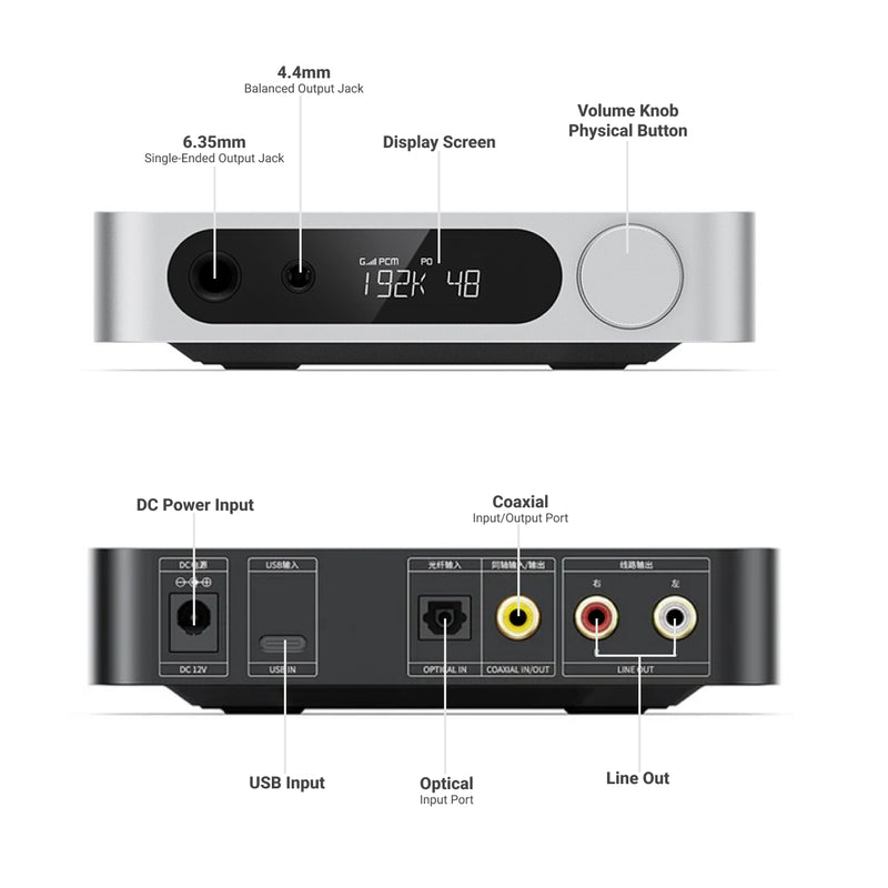 Fiio K11 R2r Rear FiiO K11 R2R Desktop DAC & Headphone Amp