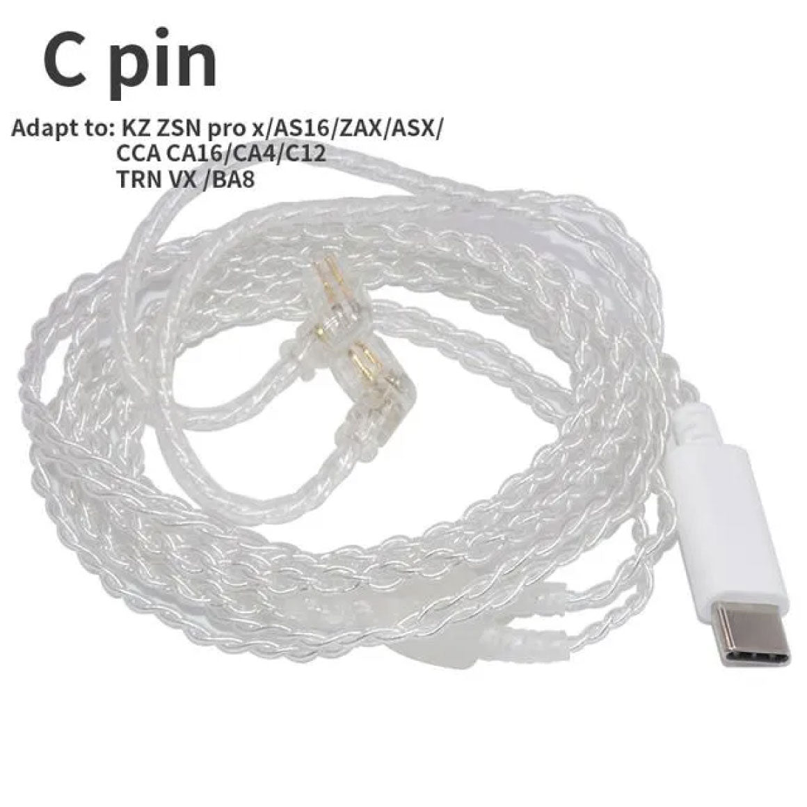 Headphone-Zone-KZ-Type-C Silver Plated Cable