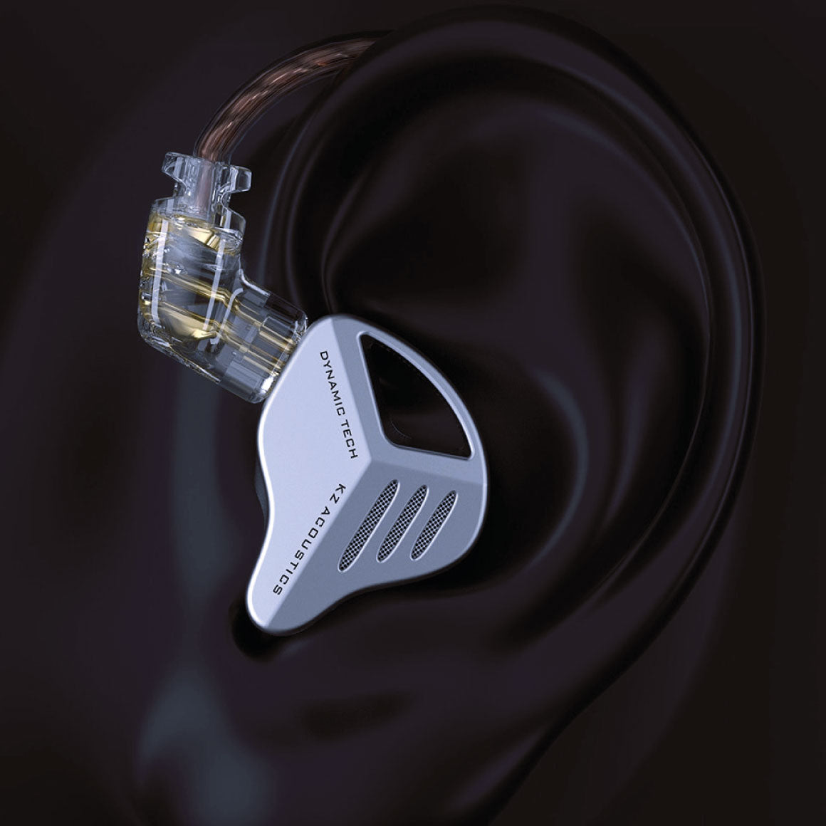 KZ ZVX - Auriculares con monitor intrauditivo IEM con cable con controlador  dinámico lineal de doble cavidad de 0.394 pulgadas, auriculares con