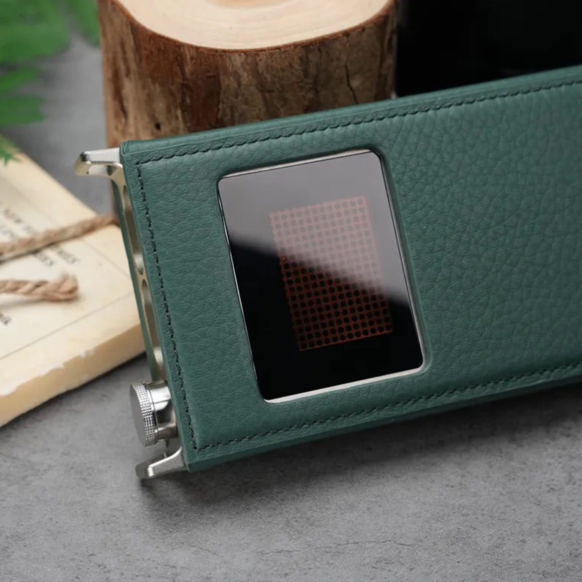 Headphone-Zone-iBasso-PB6-Macaw-Green-Leather-Case