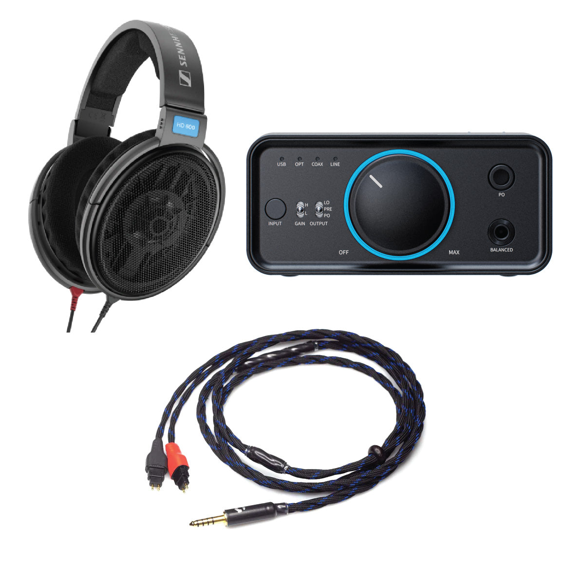 Sennheiser - HD 600 + FiiO - K7 + Headphone Zone - Balanced Cable for Sennheiser HD600 - 4.4 mm