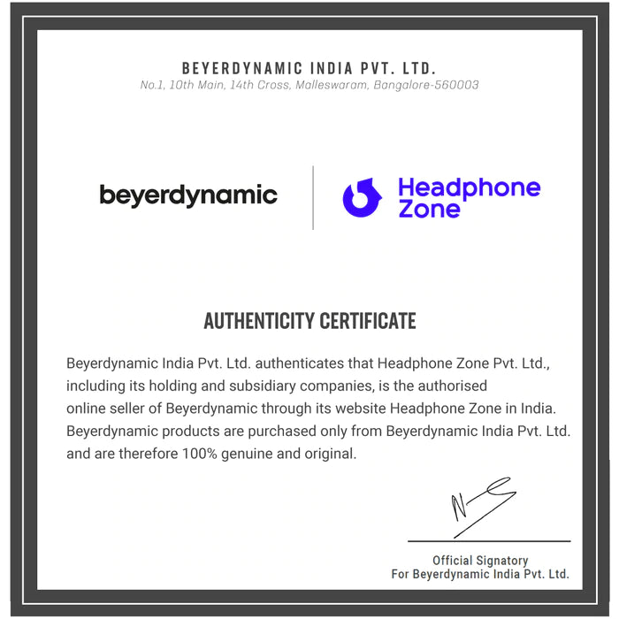 Beyerdynamic-Authenticity-Certificate