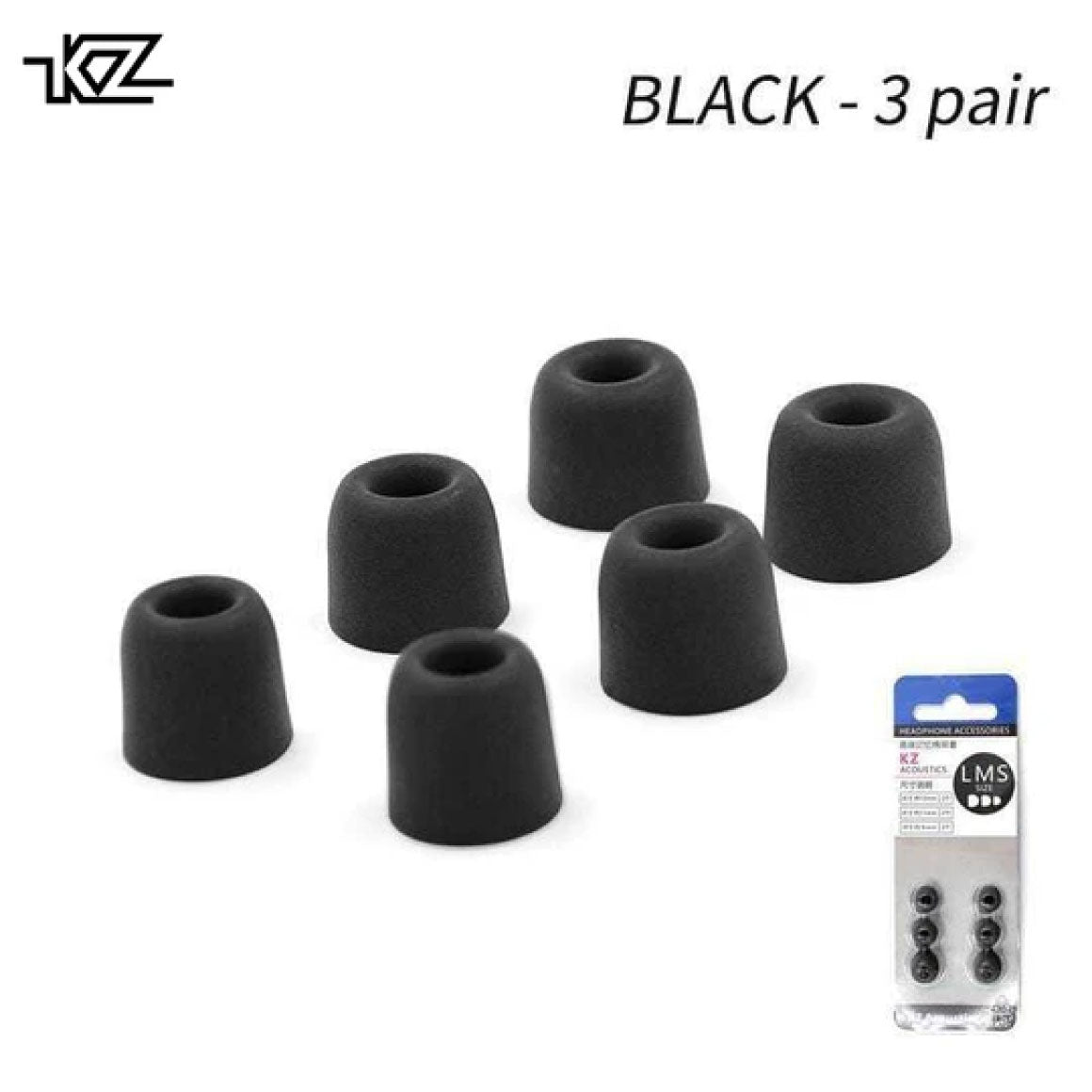Headphone-Zone-KZ-Replacement Foam Eartips (3 Pairs)