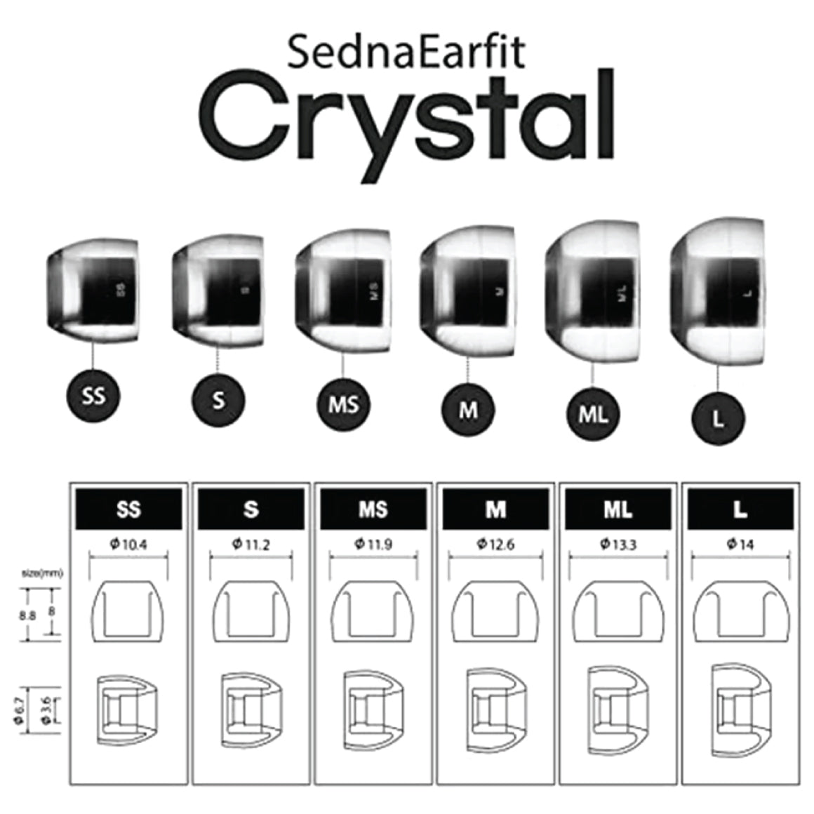 AZLA - SednaEarfit Crystal Standard