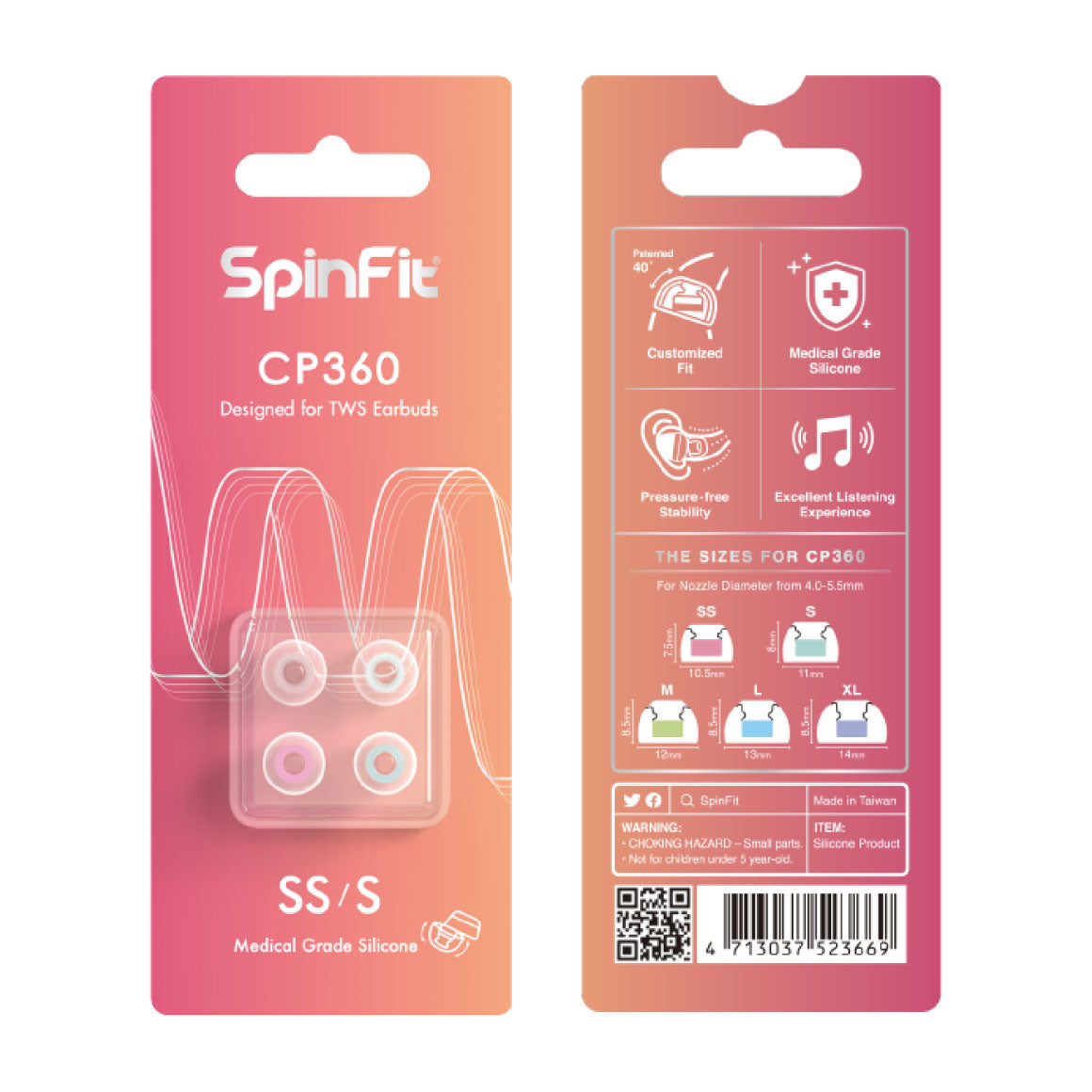 Headphone-Zone-SpinFit-CP360-S/SS