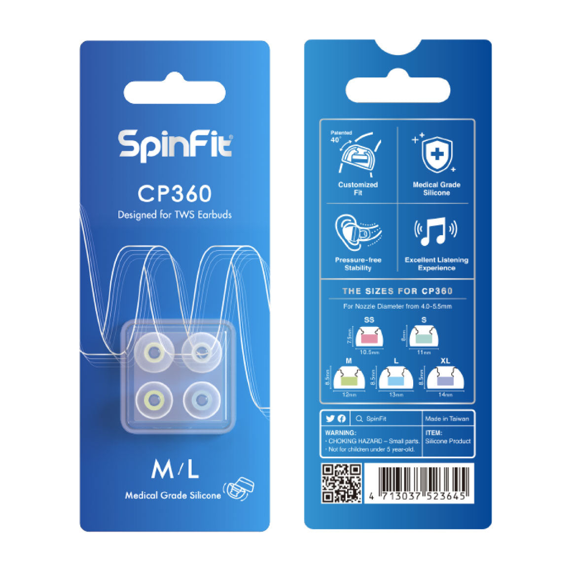 Headphone-Zone-SpinFit-CP360-L/M