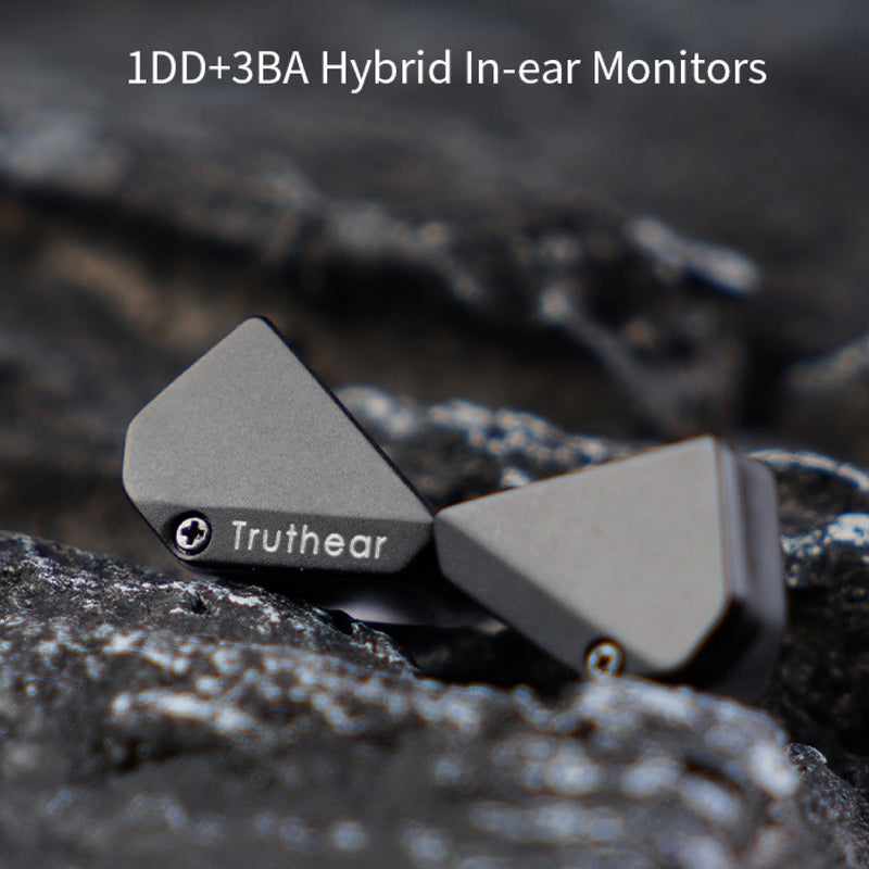 Auricolari Cablati In-Ear TRUTHEAR Pure - Ibrido 1 Driver Dinamico + 3 BA, Connettore 0.78mm 2 Pin, Cavo Coassiale Rimovibile