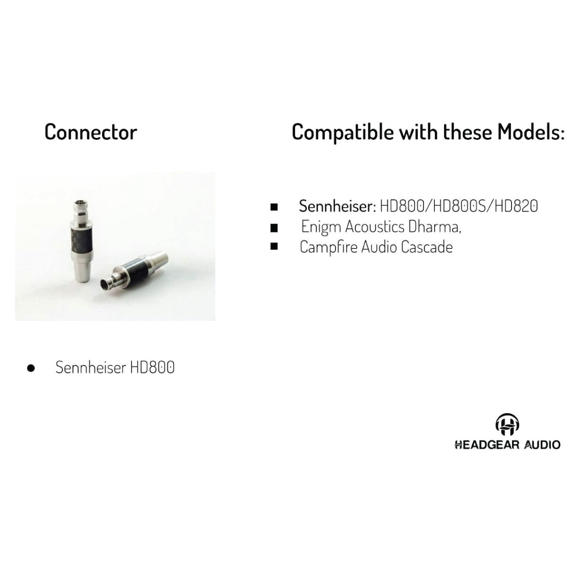 Headgear Audio - Litsa Silver Upgrade Cable For Sennheiser HD800 - 2.5mm TRRS (Balanced/For Astell&Kern And Onkyo)