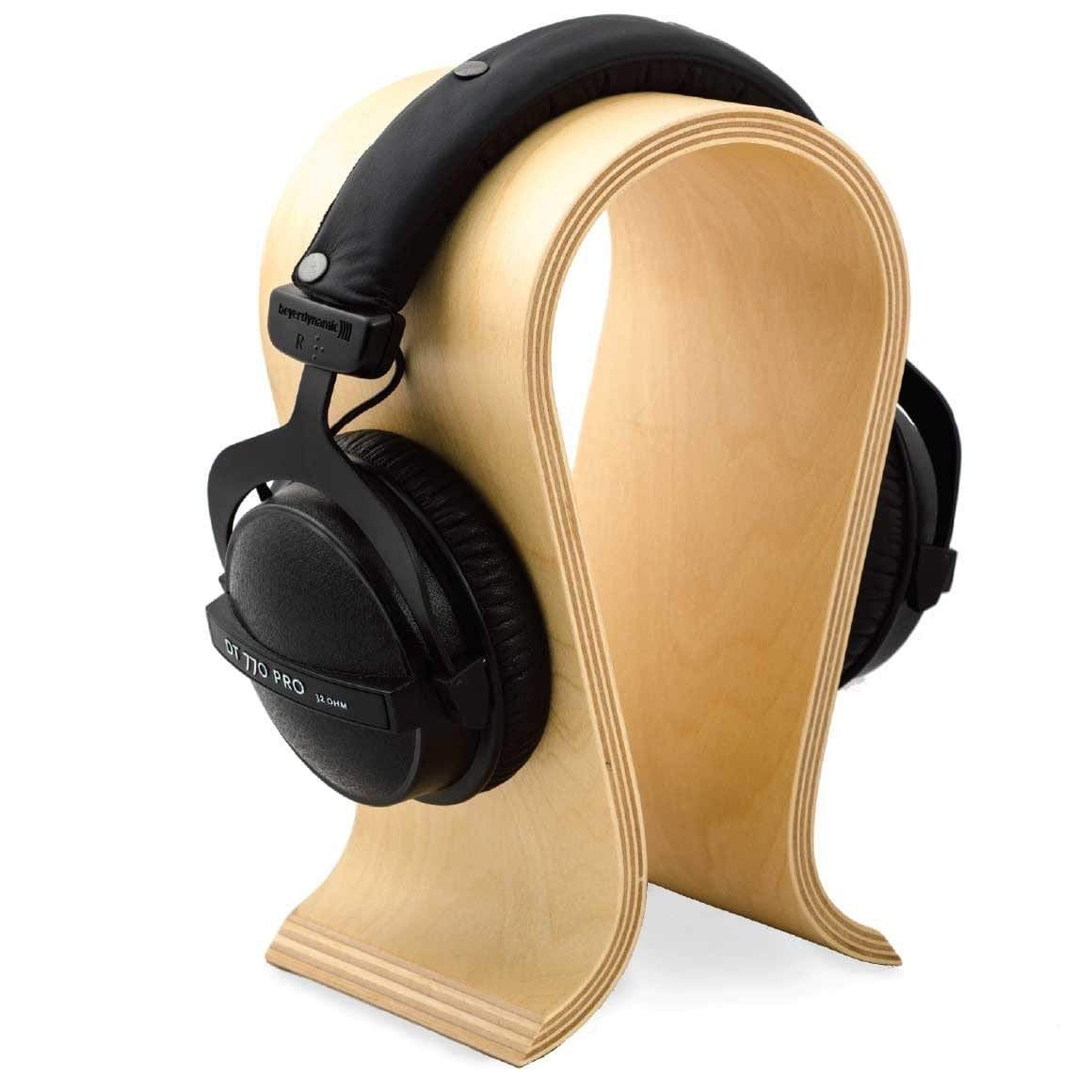 Headphone-Zone-Omega-Handcrafted Wooden Headphone Stand-Birch