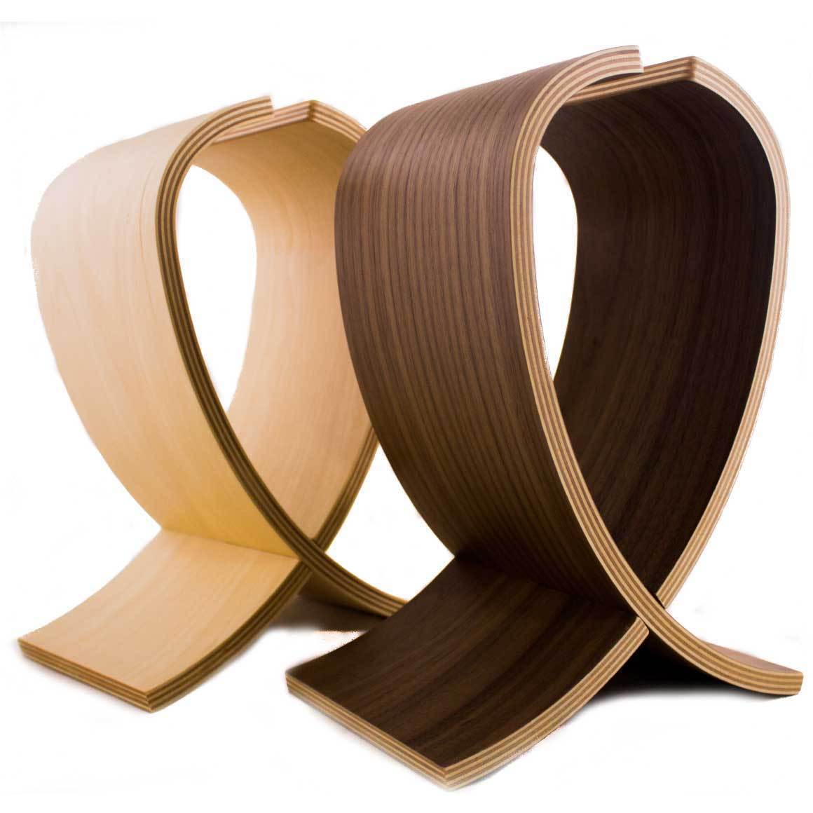 Headphone Zone - Helix - Handcrafted Wooden Headphone Stand-Walnut
