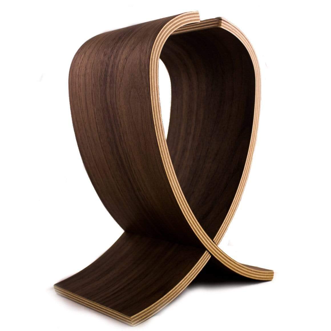 Headphone Zone - Helix - Handcrafted Wooden Headphone Stand-Walnut